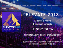 Tablet Screenshot of elevatemusicfestival.com